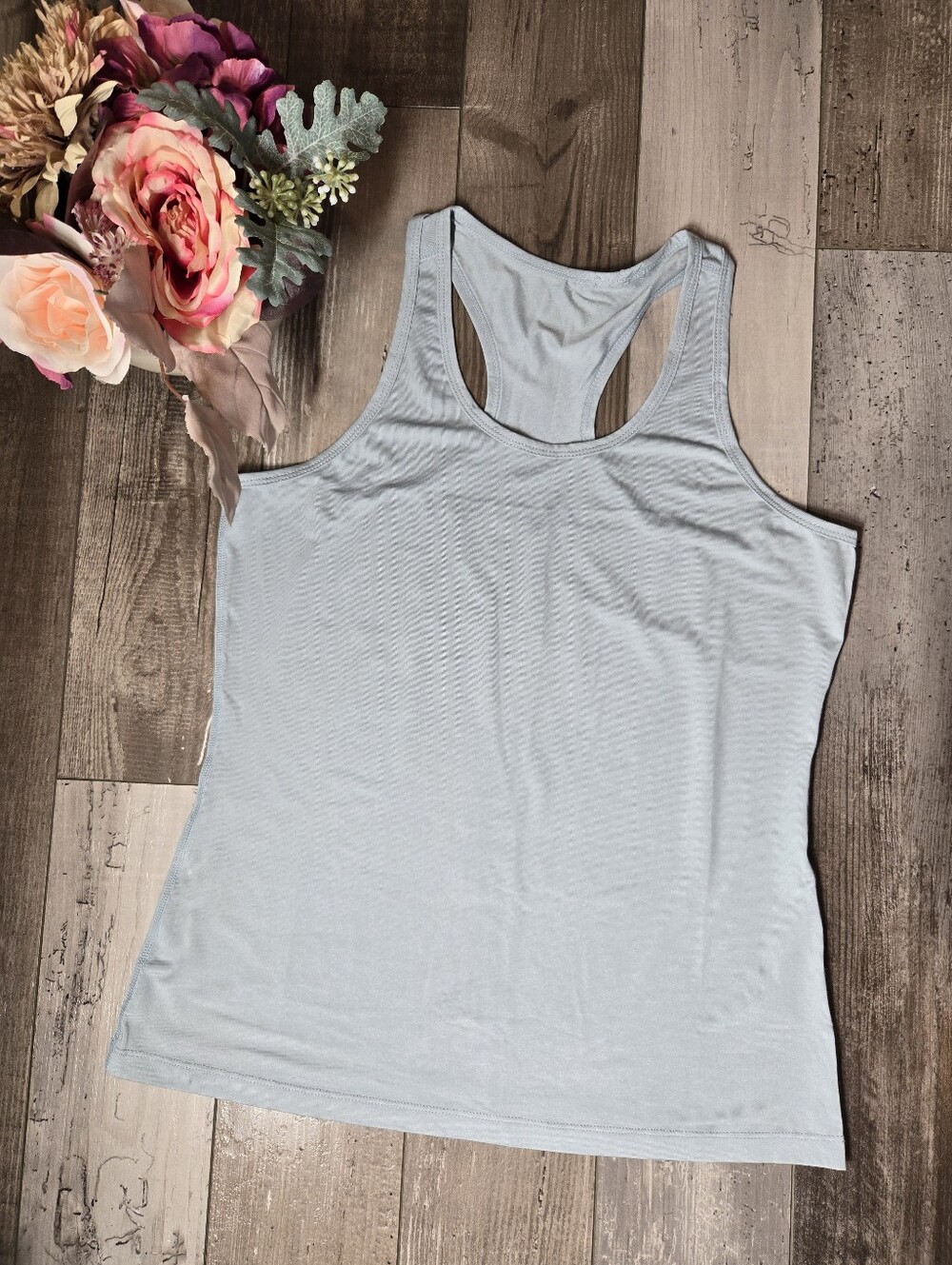 Light Silverish Gray Racerback Tank Top – Women’s Size Medium